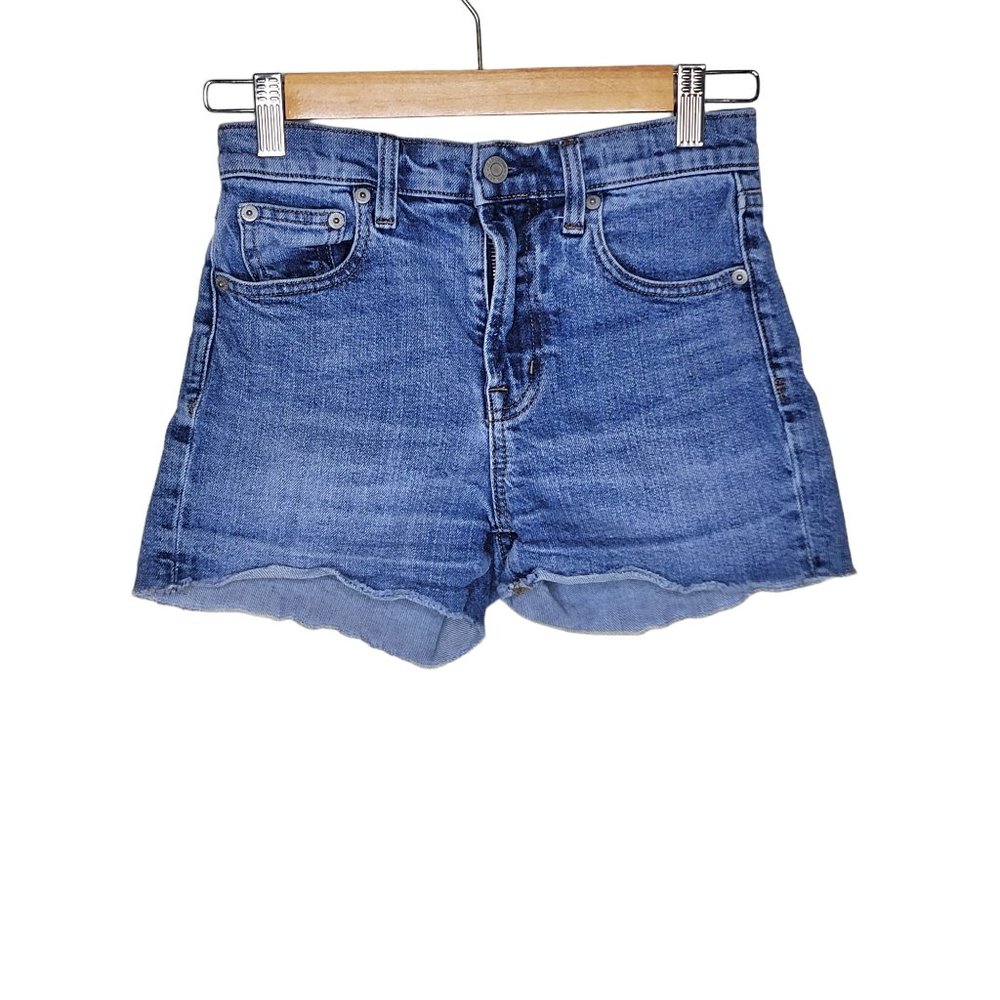 GAP Medium Blue High-Rise Cut Off Denim Shorts Size 24